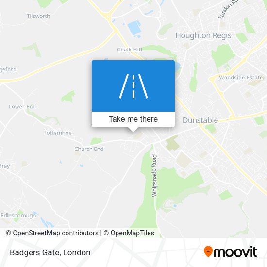 Badgers Gate map