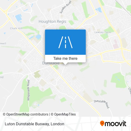 Luton Dunstable Busway map