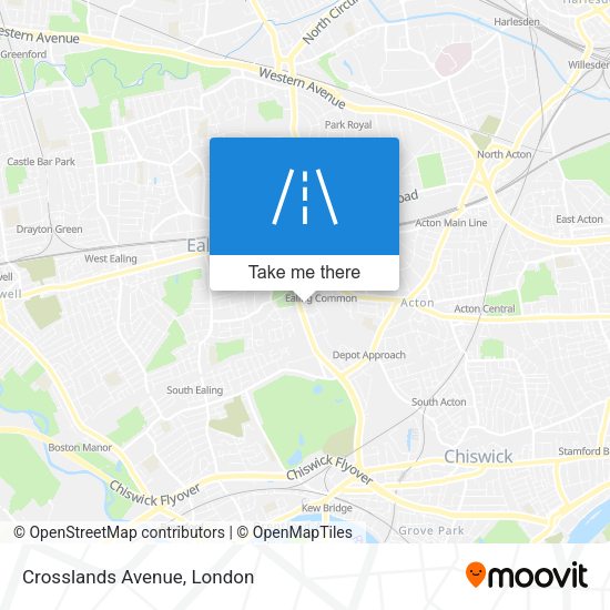 Crosslands Avenue map