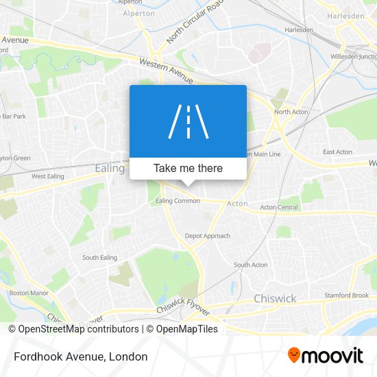 Fordhook Avenue map