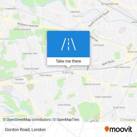 Gordon Road map
