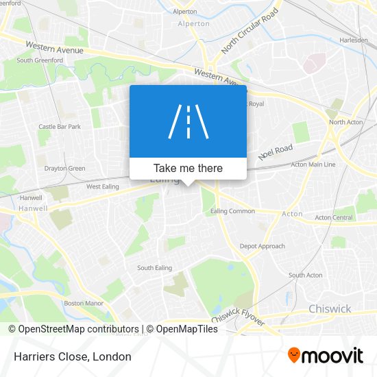 Harriers Close map