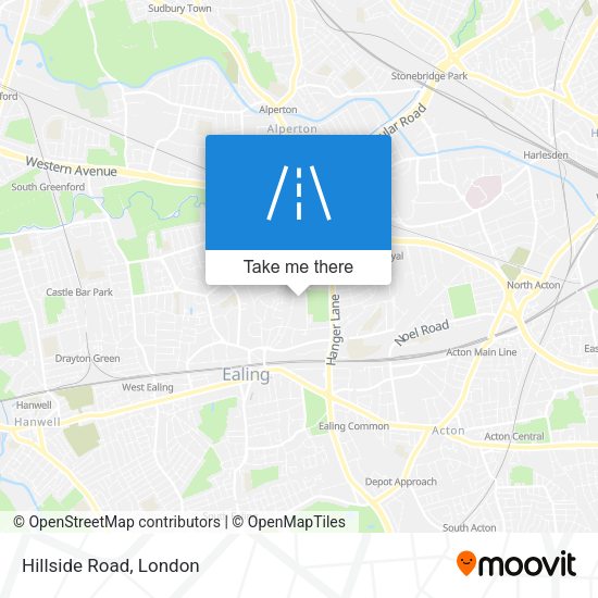 Hillside Road map