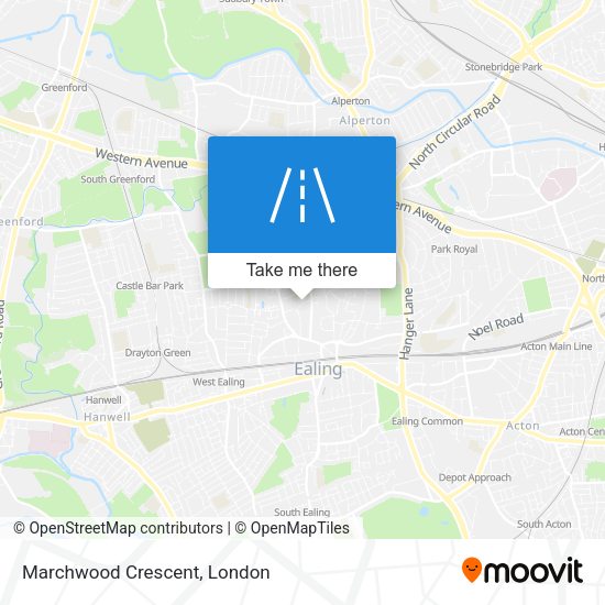 Marchwood Crescent map