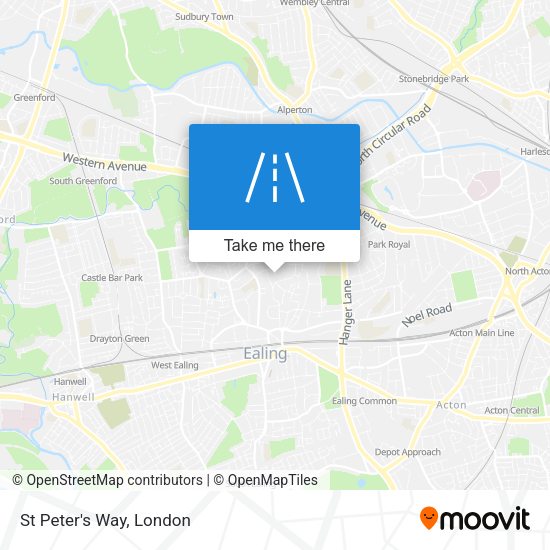 St Peter's Way map