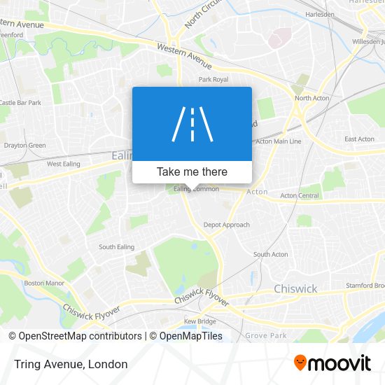 Tring Avenue map