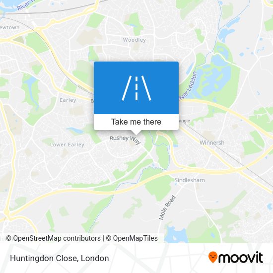 Huntingdon Close map