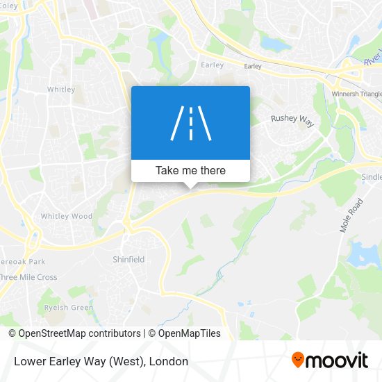 Lower Earley Way (West) map