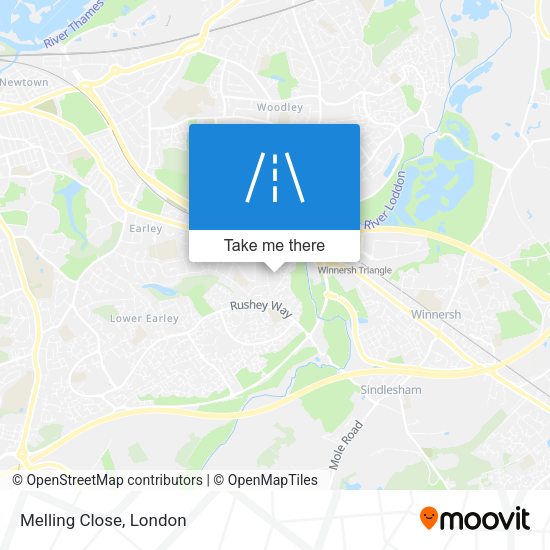 Melling Close map