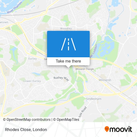 Rhodes Close map