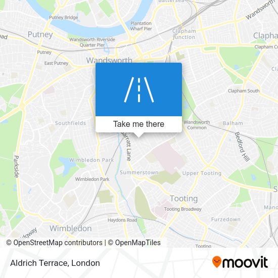 Aldrich Terrace map