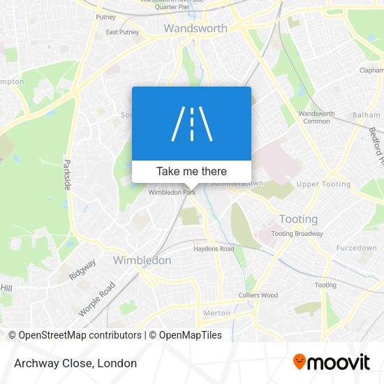 Archway Close map