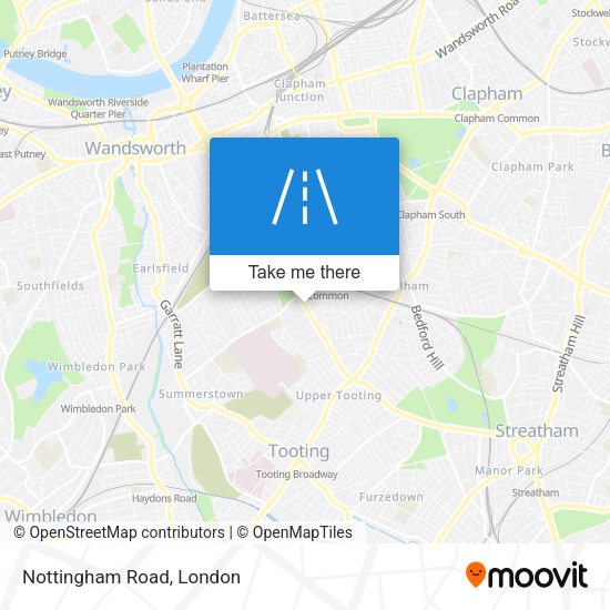Nottingham Road map