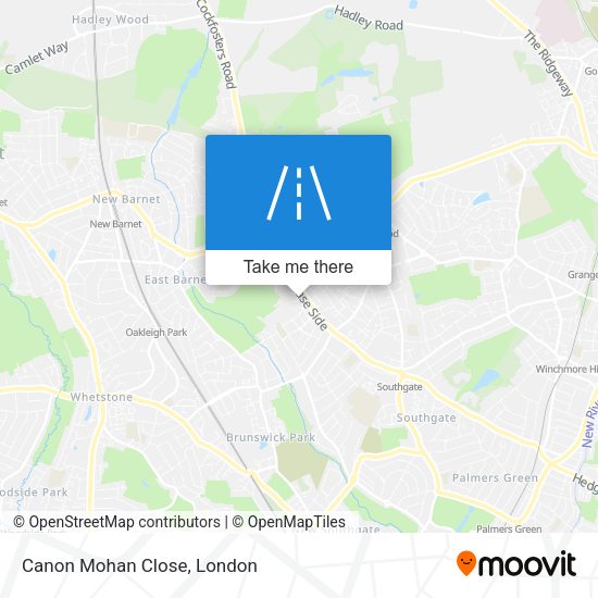 Canon Mohan Close map