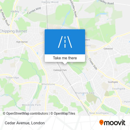 Cedar Avenue map