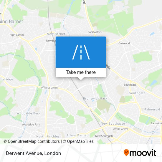 Derwent Avenue map