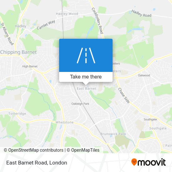 East Barnet Road map