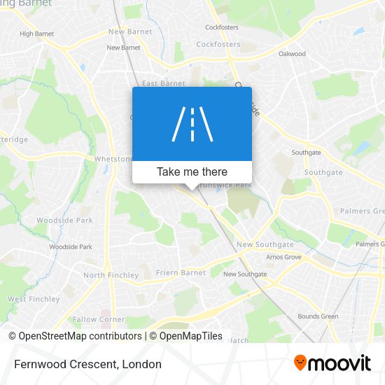 Fernwood Crescent map