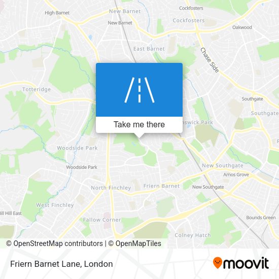 Friern Barnet Lane map