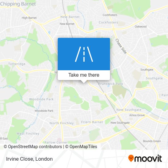 Irvine Close map