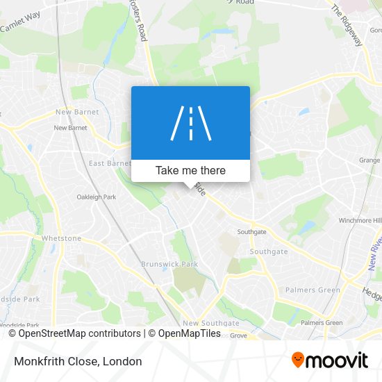 Monkfrith Close map