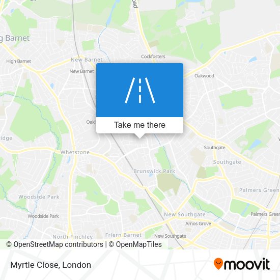 Myrtle Close map