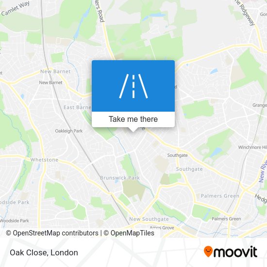 Oak Close map