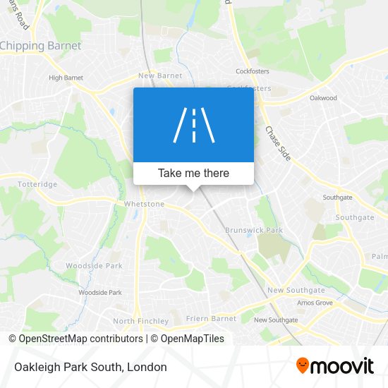Oakleigh Park South map