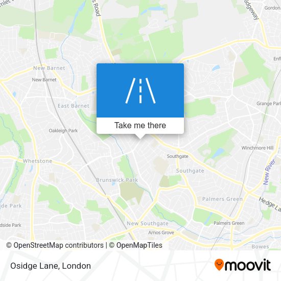 Osidge Lane map