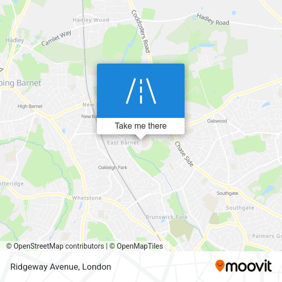 Ridgeway Avenue map