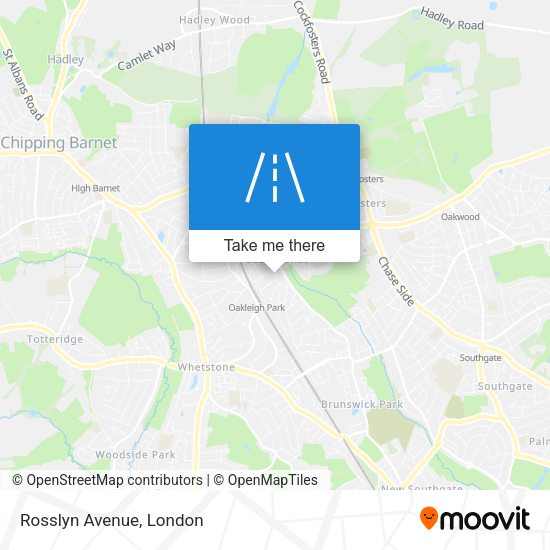 Rosslyn Avenue map