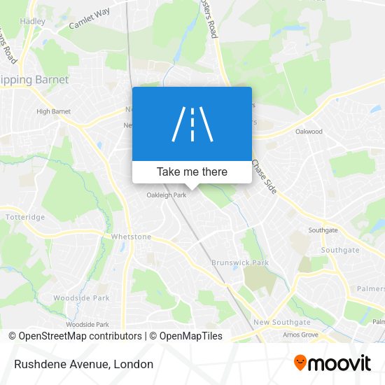 Rushdene Avenue map