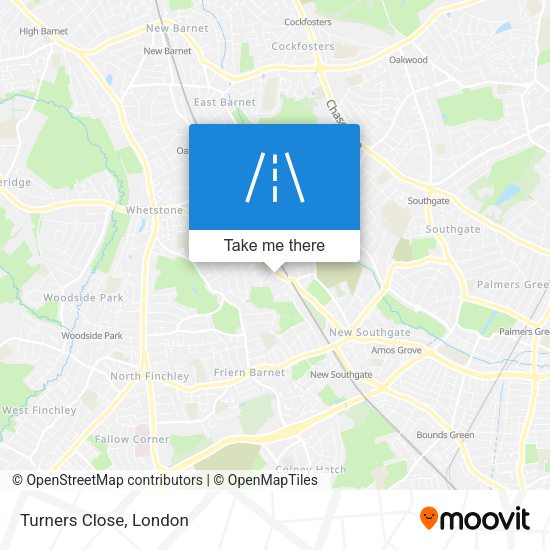 Turners Close map