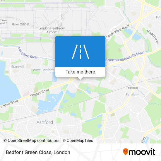 Bedfont Green Close map
