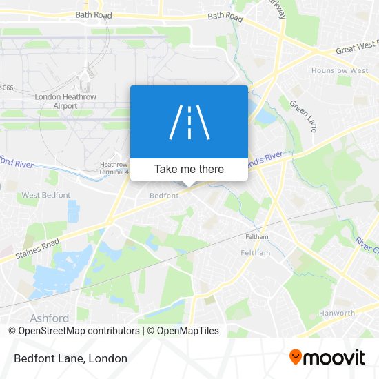 Bedfont Lane map