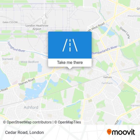 Cedar Road map