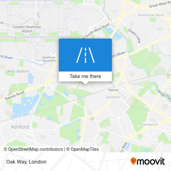 Oak Way map