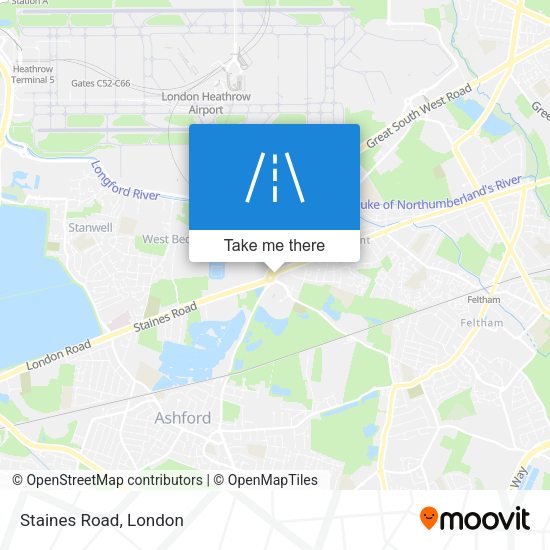 Staines Road map