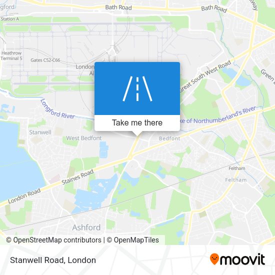 Stanwell Road map