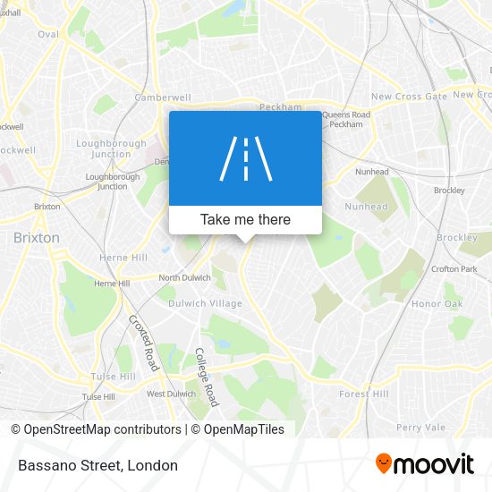 Bassano Street map