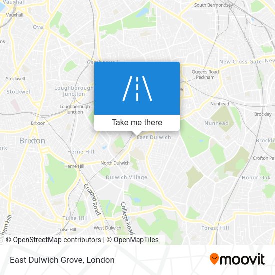 East Dulwich Grove map
