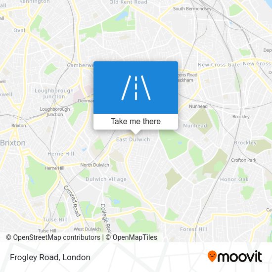 Frogley Road map