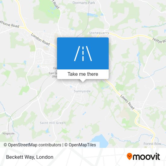 Beckett Way map