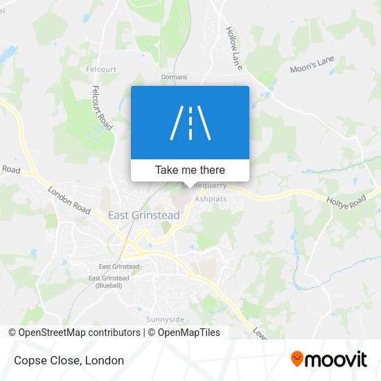Copse Close map