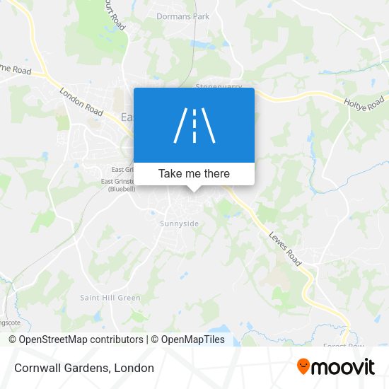 Cornwall Gardens map