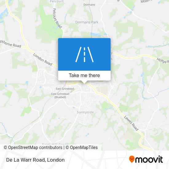 De La Warr Road map