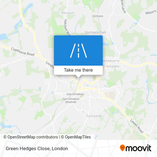 Green Hedges Close map