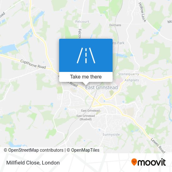 Millfield Close map
