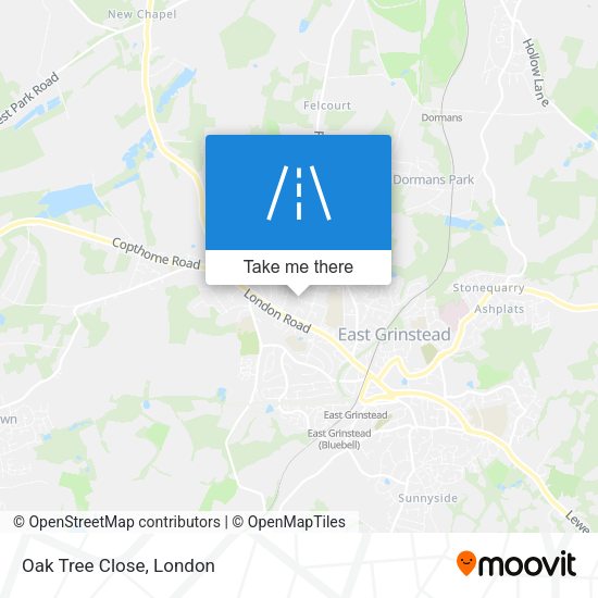 Oak Tree Close map