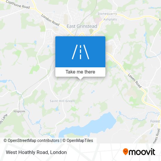West Hoathly Road map